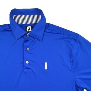 FootJoy FJ Harbour Town Lighthouse Performance Golf Polo Shirt Blue Men's M